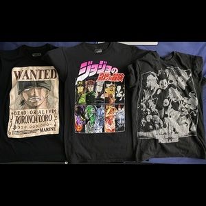One piece Zoro jojo Hunter x Hunter anime shirts
